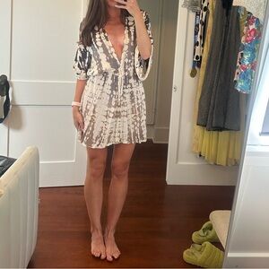 young fabulous and broke charlotte dress in white earthquake